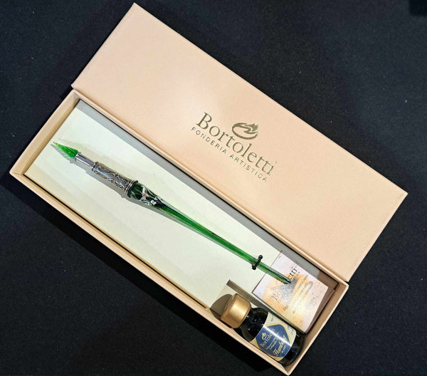 Bortoletti Silver Glass Nib Pen Set 30