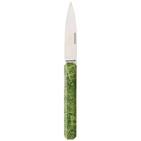 Akinod Folding Pairing Knife - Downtown Green