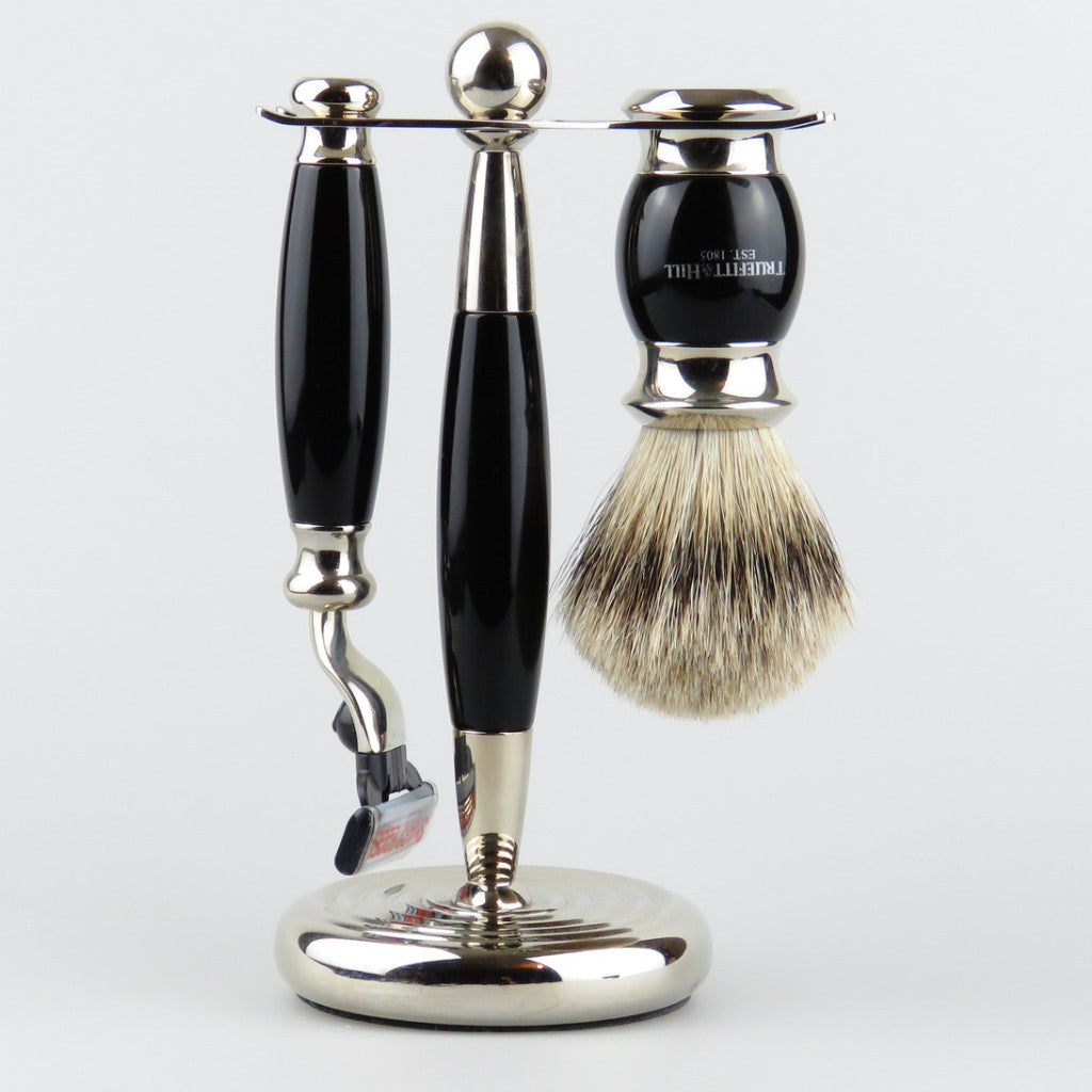 Truefit & Hill Mach 3 Razor & Badger Brush Set Ebony