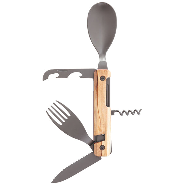 Akinod Reusable Multifunctional Cutlery Set - Olive Wood