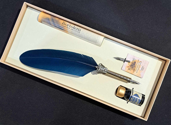 Bortoletti Crown Feather Pen Set 80 - Turquoise