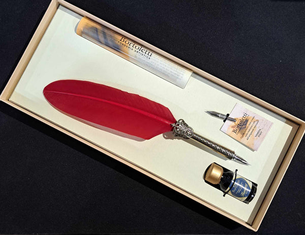 Bortoletti Crown Feather Pen Set 80 - Red