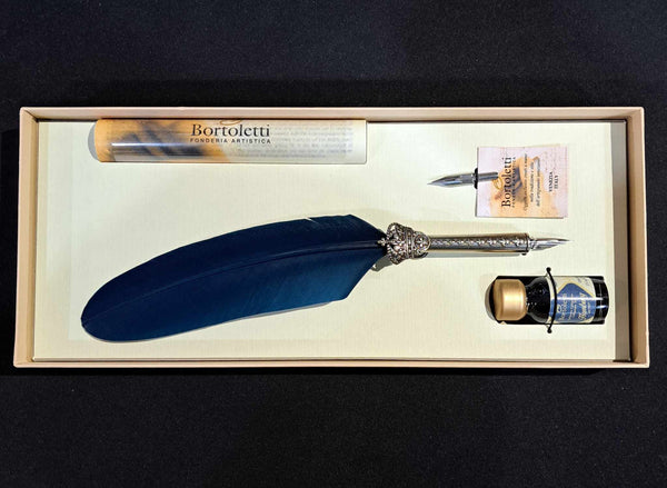Bortoletti Crown Feather Pen Set 80 - Turquoise