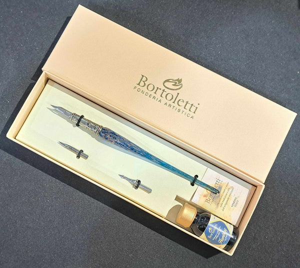 Bortoletti Glass Pen Set 07 - Aquamarine