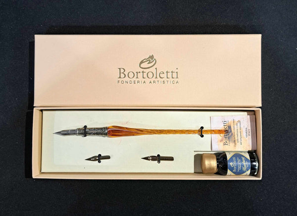 Bortoletti Twisted Glass Pen Set 03 - Amber
