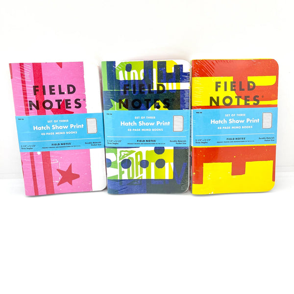 Field Notes 48 Page Memo Book - Pack of 3 'Hatch Show Print'