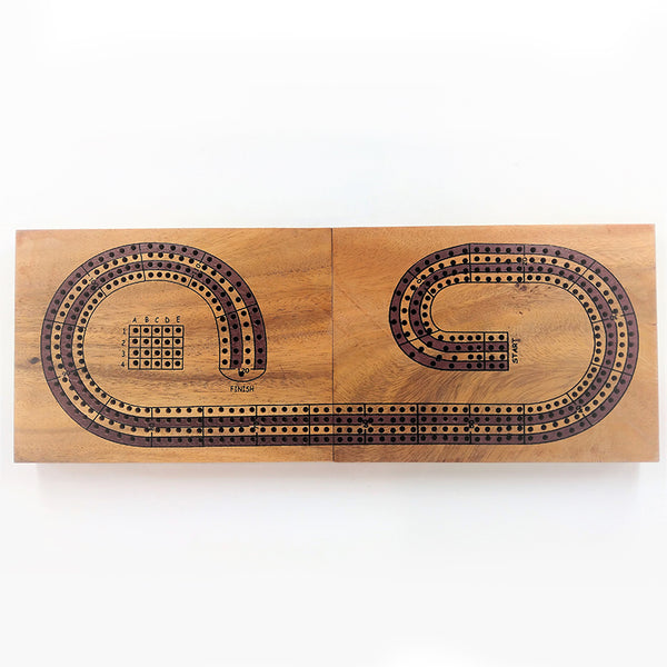 Wooden Cribbage Board Game - Large