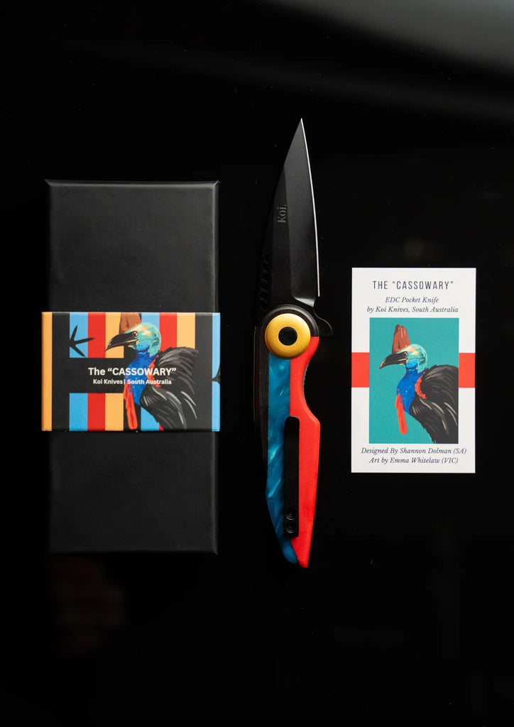 Koi Knives EDC Pocket Knife - Colin the Cassowary