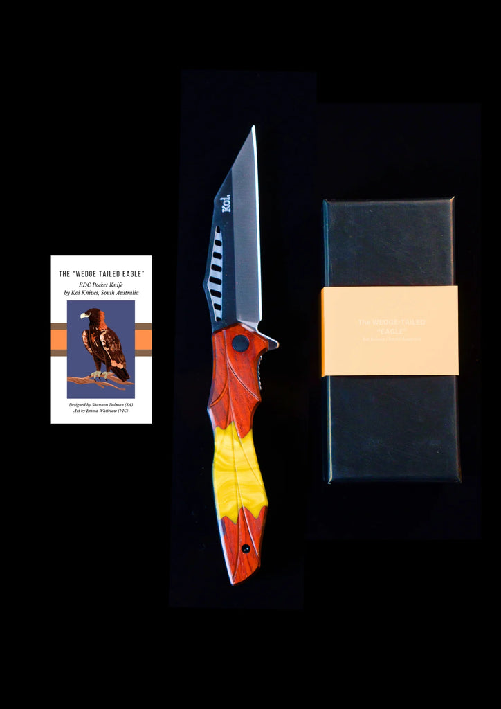 Koi Knives WDC Pocket Knife - Evan the Wedge Tail Eagle