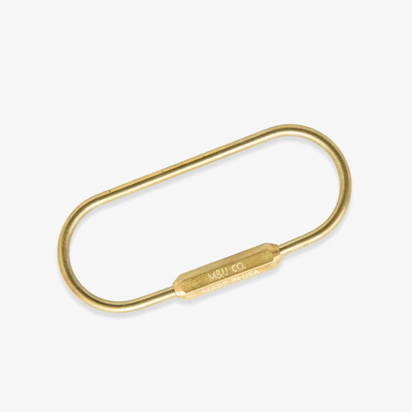 Solid Brass Key Ring - Pill