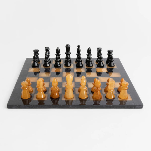 Scali Alabastro Alabaster Stone Chess Set