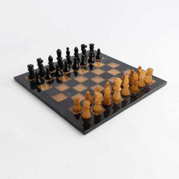 Scali Alabastro Alabaster Stone Chess Set