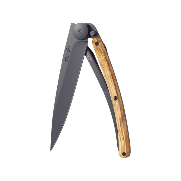 Deejo Knife Black Olive Wood 37g