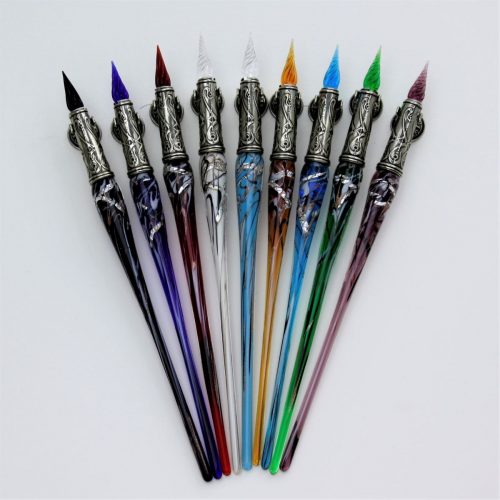 Bortoletti Silver Glass Nib Pen Set 30 - Black