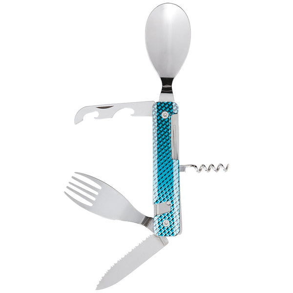 Akinod Reusable Multifunction Cutlery Set - Blue Mosaic