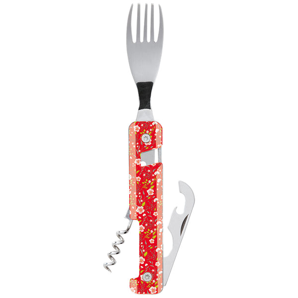 Akinod Reusable Multifuncyional Cutlery Set - Red Floral