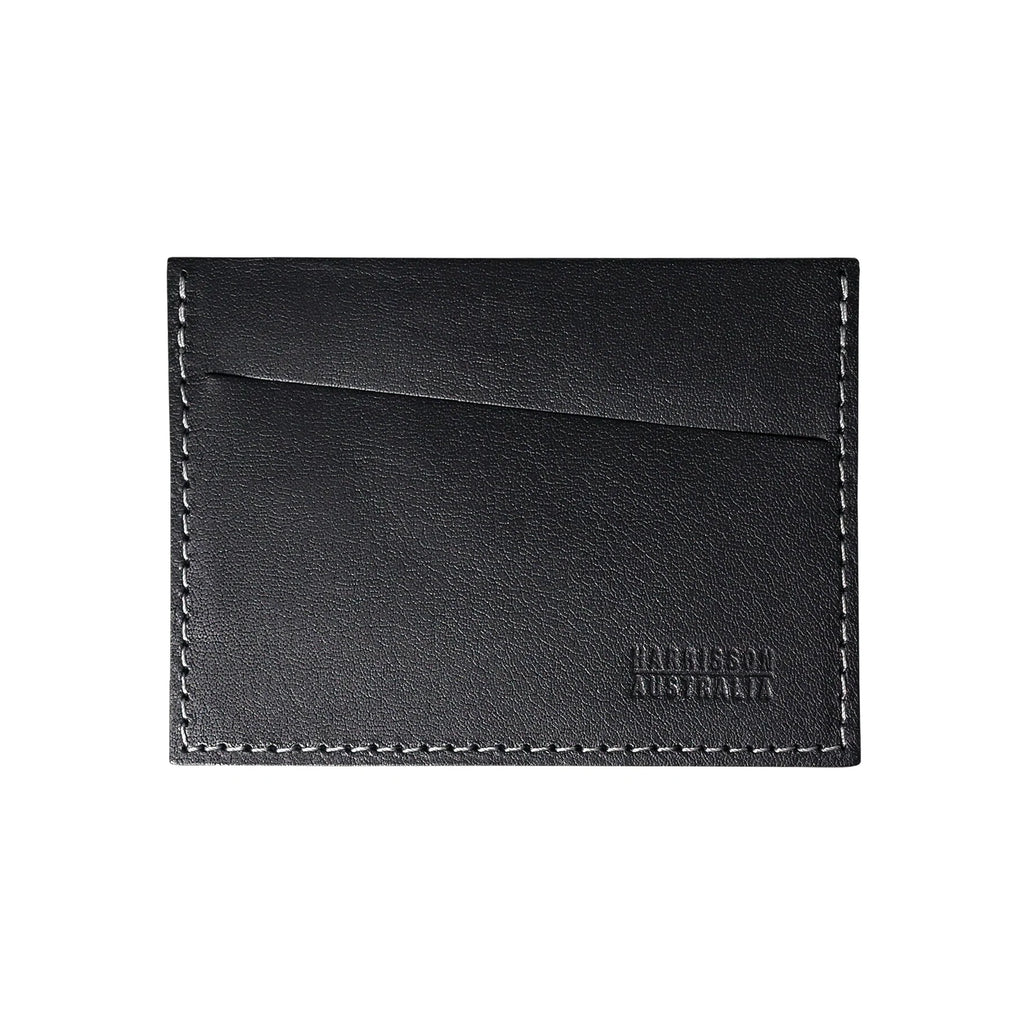 Harrisson Australia Leather Card Sleeve - Black/Grey