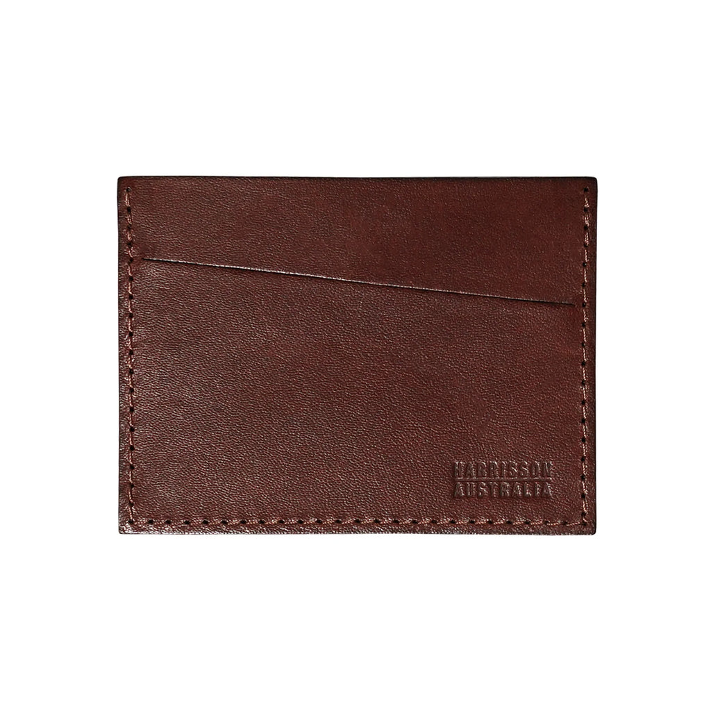 Harrisson Leather Card Sleeve - Brown