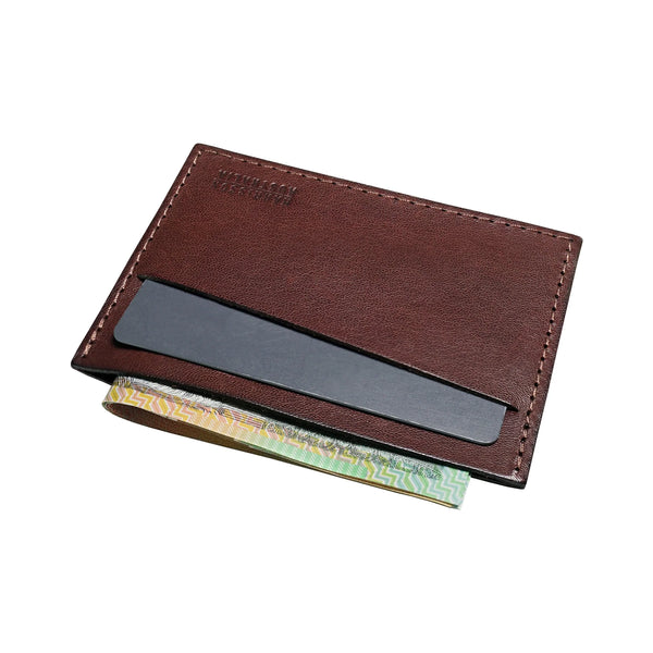 Harrisson Leather Card Sleeve - Brown