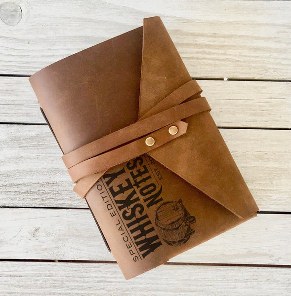 Handmade Leather Journal - Whiskey Notes