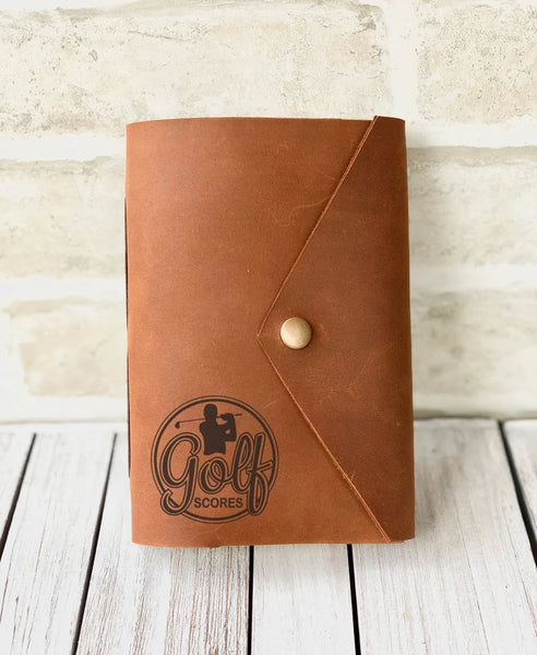 Handmade Leather Journal - Golf Scores